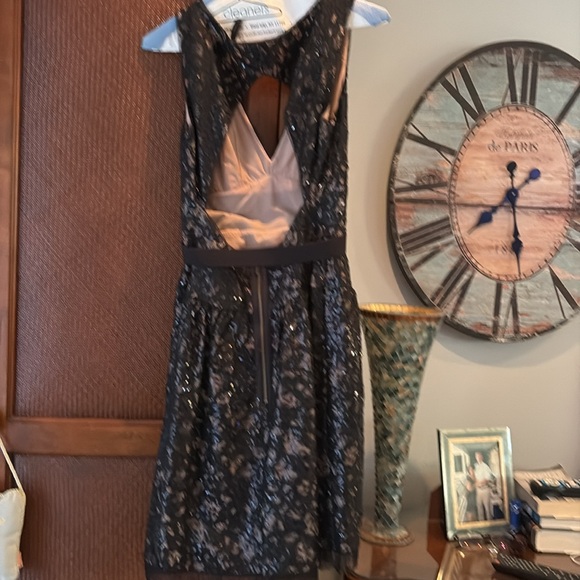 Bcbg Black Sequin and Lace Cocktail Dress. Size 2 - Picture 5 of 13